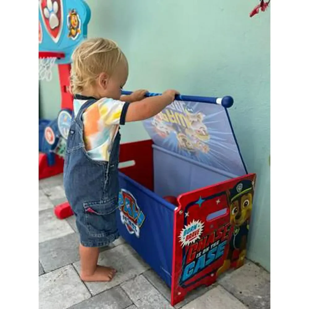 PAW Patrol Toy Box with Retractable Fabric Top by Delta Children,